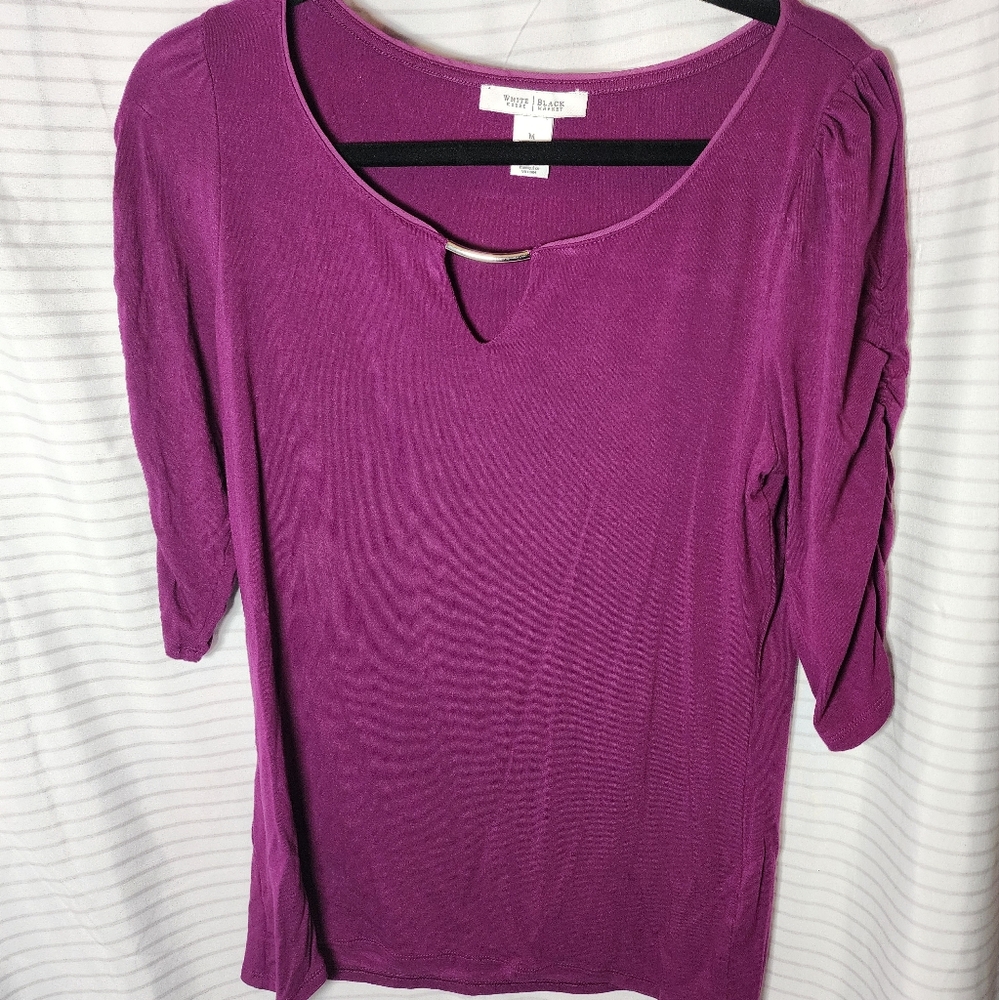 White House Black Market Magenta Blouse